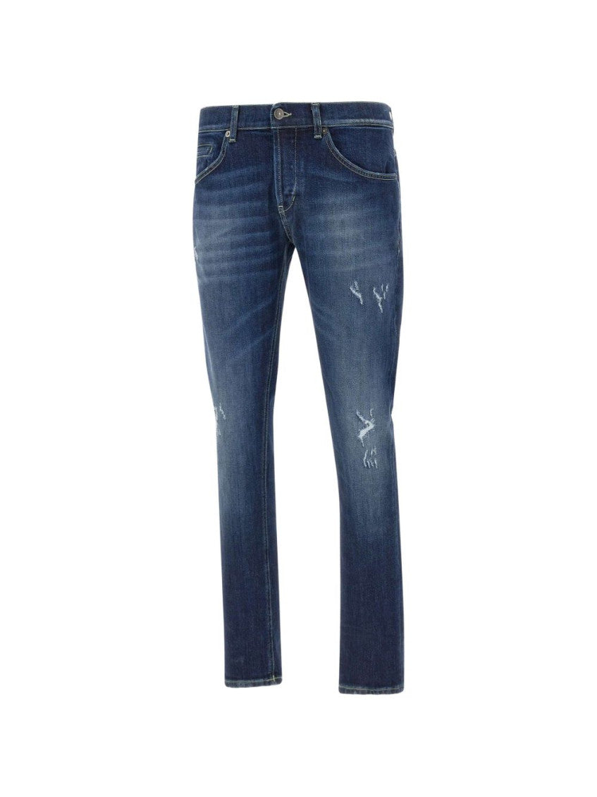 Blue Slim Solid Jeans 1