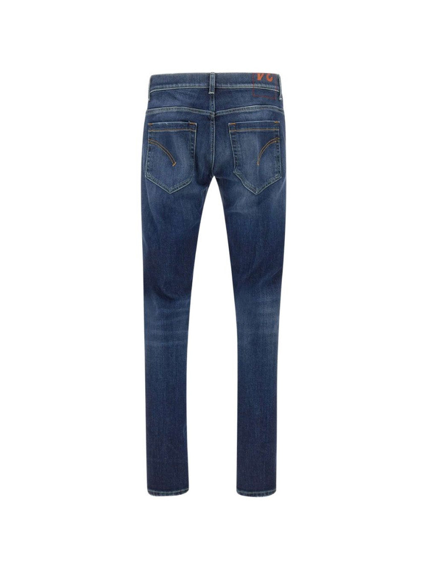Blue Slim Solid Jeans 4