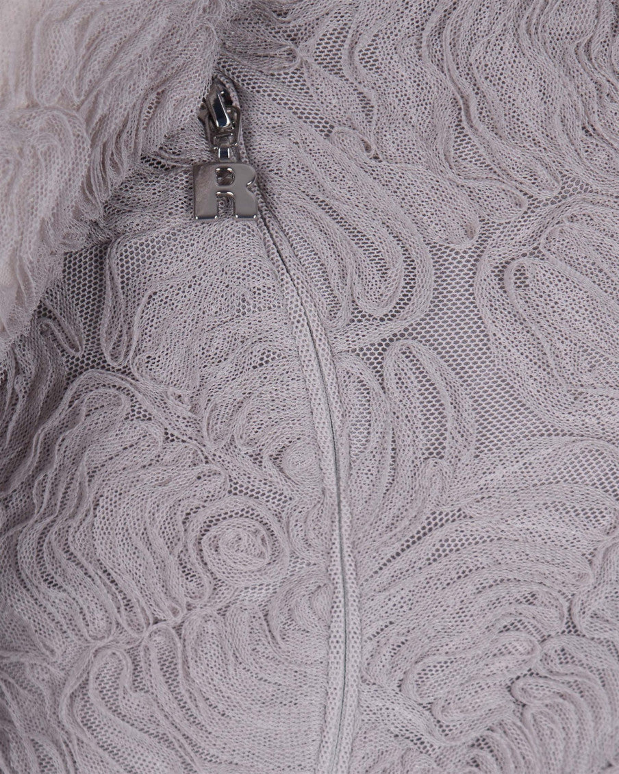 Grey Floral Round Neck Mini Dress 3