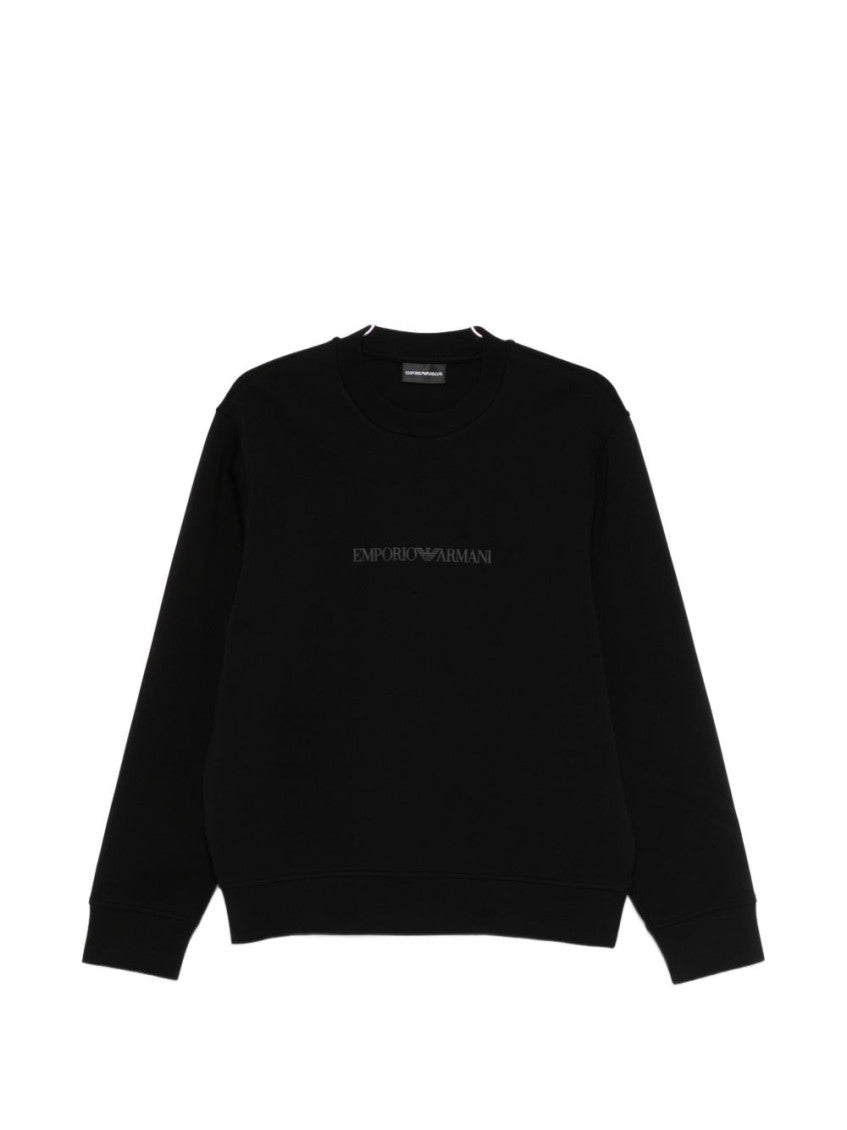 Black Logo Crew Neck Sweatshirt 1