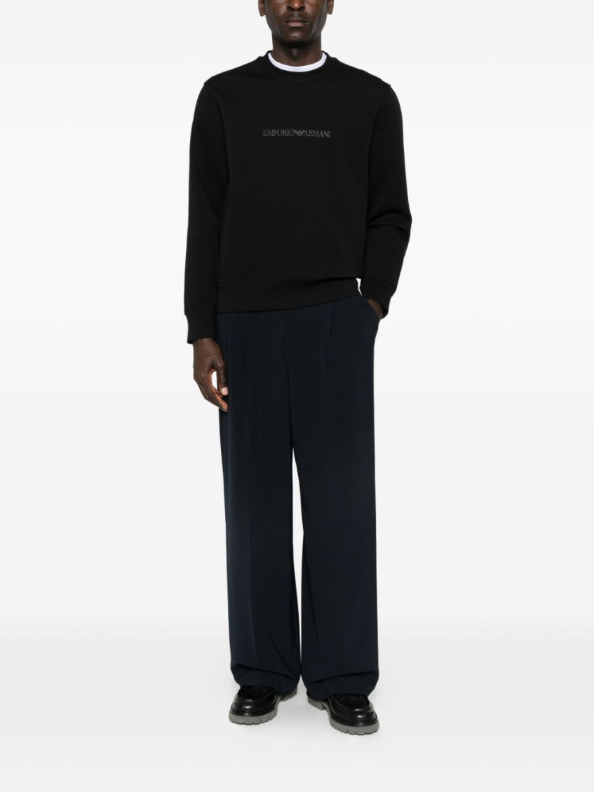 Black Logo Crew Neck Sweatshirt 2