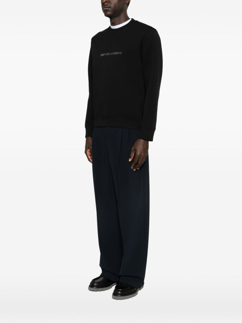 Black Logo Crew Neck Sweatshirt 3