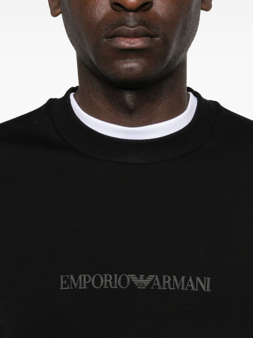 Black Logo Crew Neck Sweatshirt 4