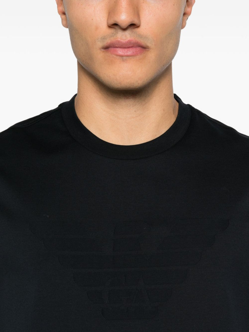 Navy Blue Logo Crew Neck T-Shirt 4