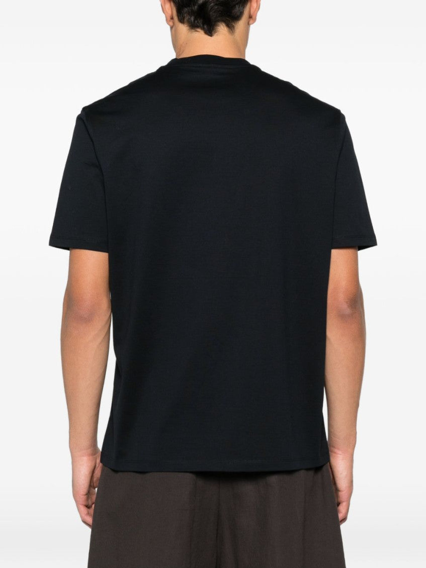 Navy Blue Logo Crew Neck T-Shirt 5