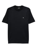 Blue Solid Crew Neck T-Shirt 1