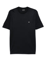 Blue Solid Crew Neck T-Shirt 1