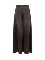 Brown Loose Flat Front Pants 1