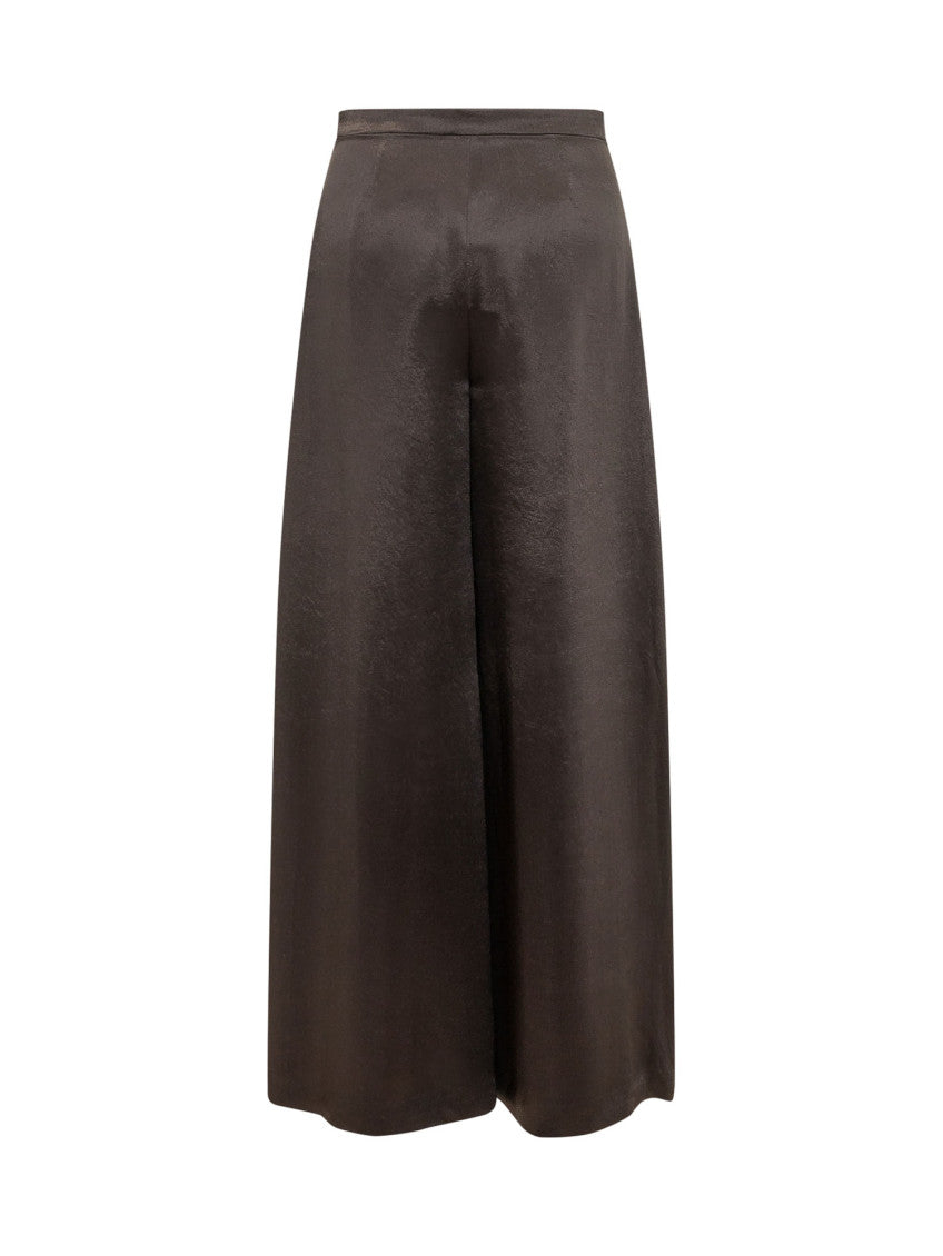 Brown Loose Flat Front Pants 2