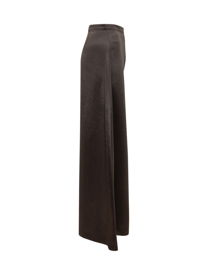 Brown Loose Flat Front Pants 3