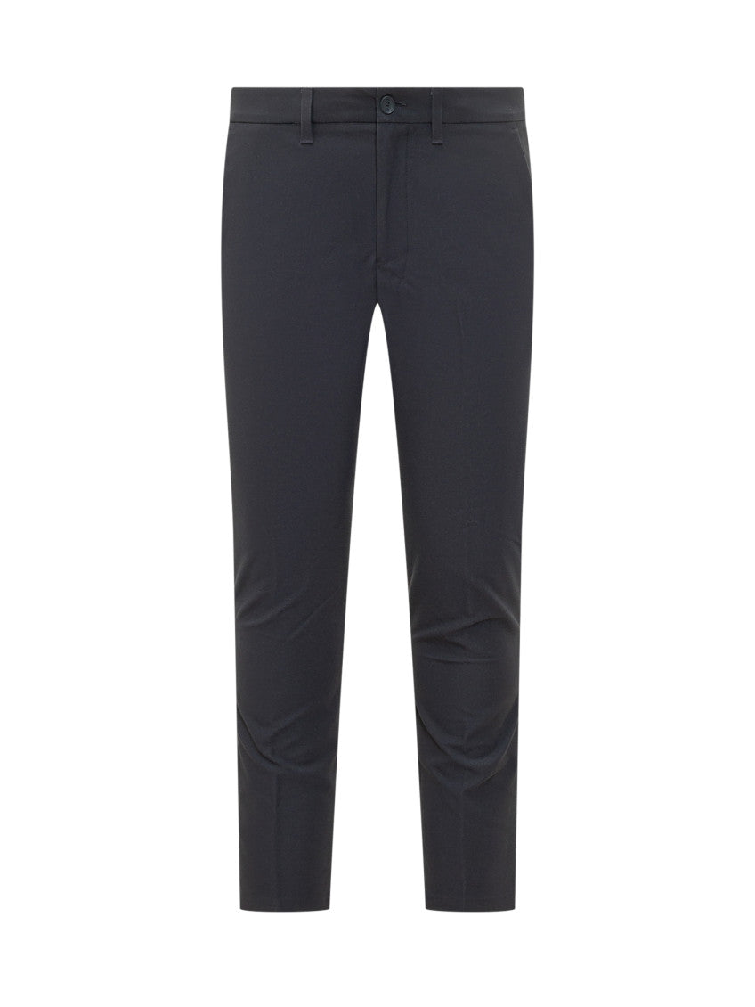 Blue Slim Flat Front Pants 1