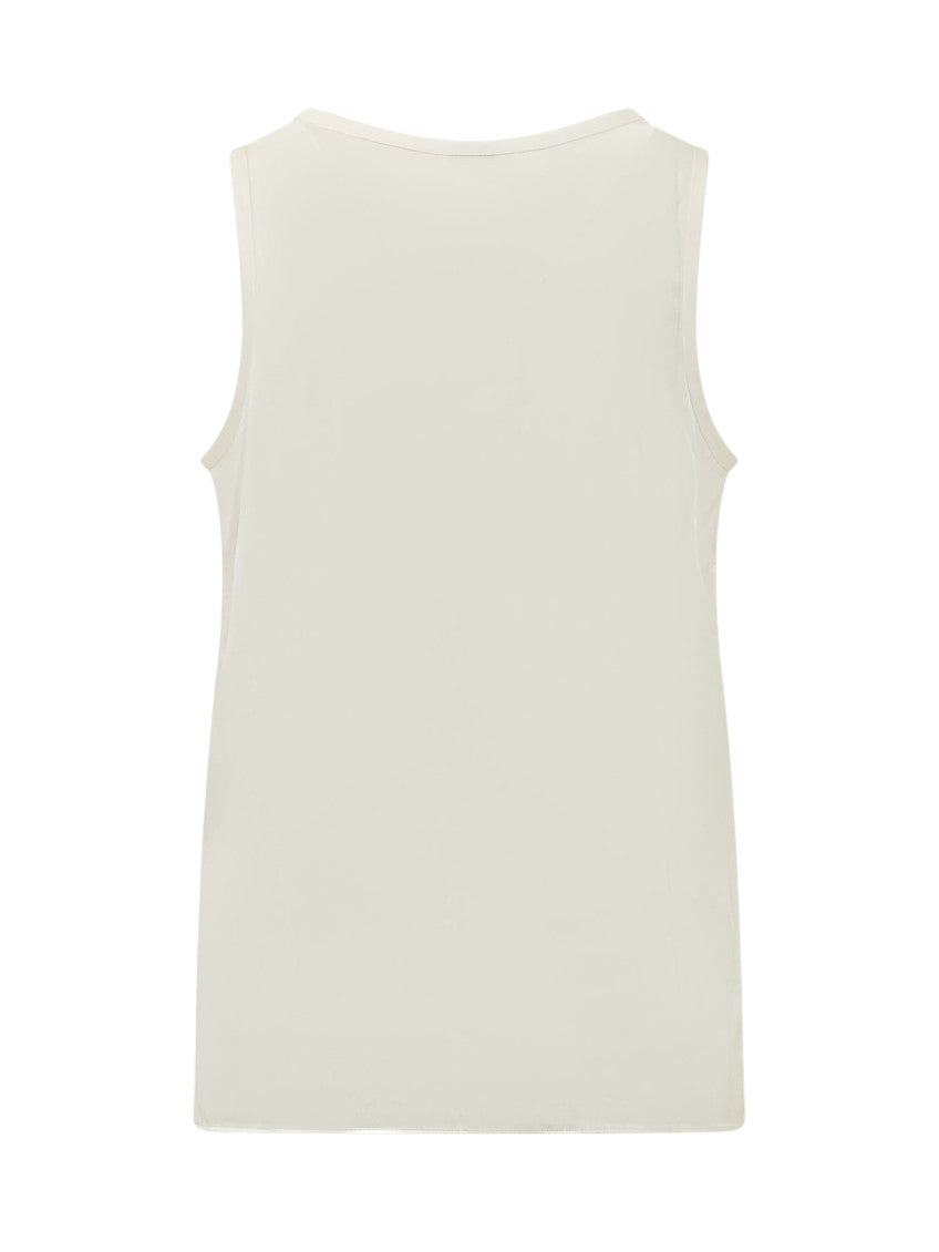 White Scoop Neck Tank Top 2