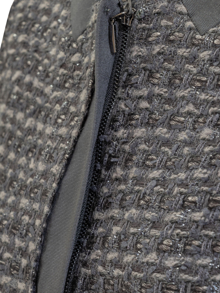 Blue Textured Round Neck Jacket 4