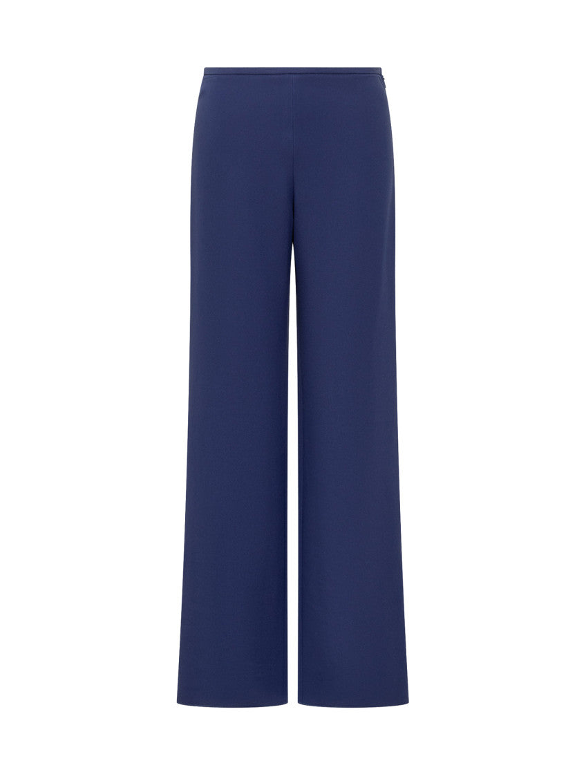 Blue Relaxed Flat Front Pants 1