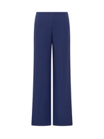 Blue Relaxed Flat Front Pants 1