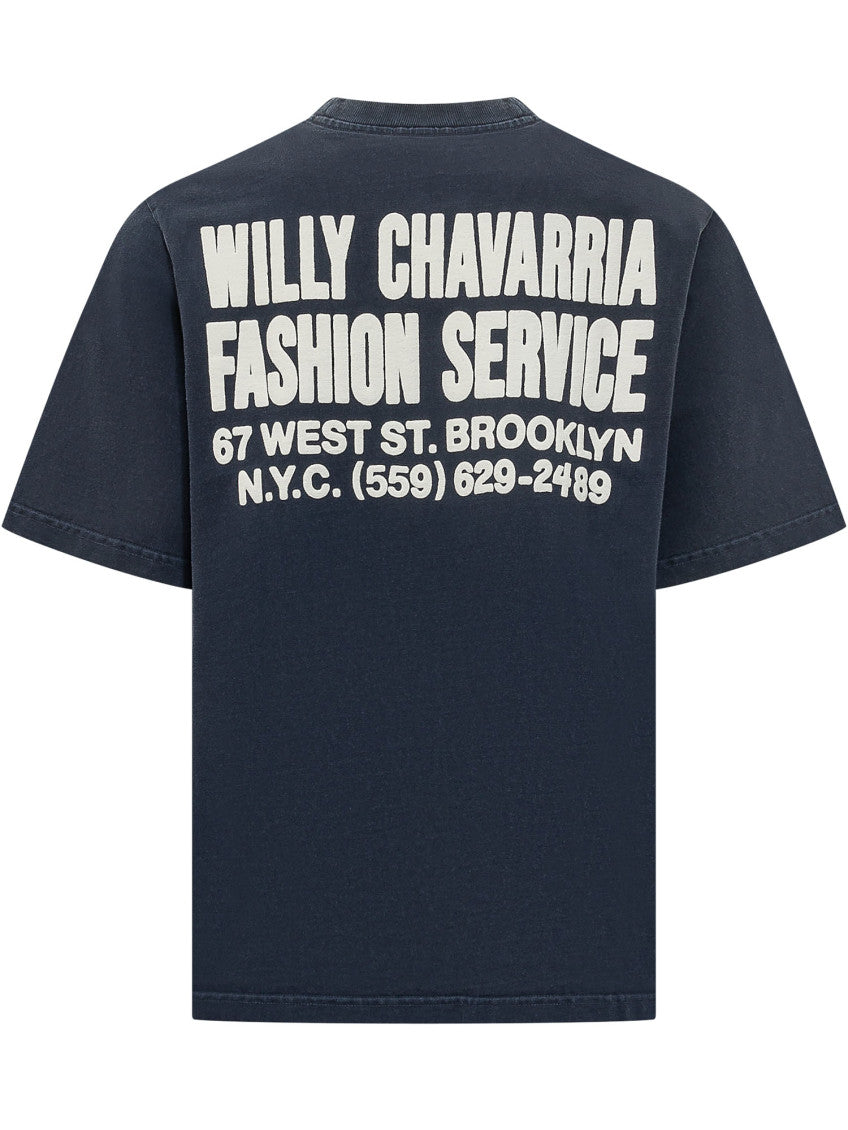 Blue Crew Neck T-Shirt 2