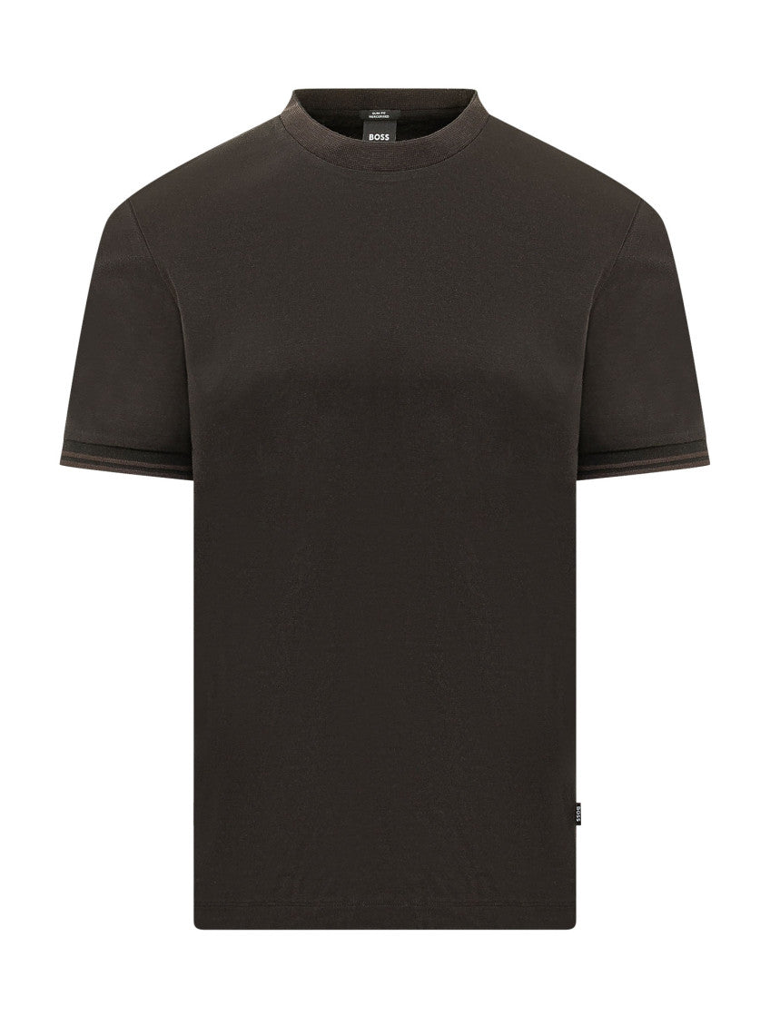 Black Solid Crew Neck T-Shirt 1