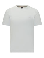 White Solid Crew Neck T-Shirt 1
