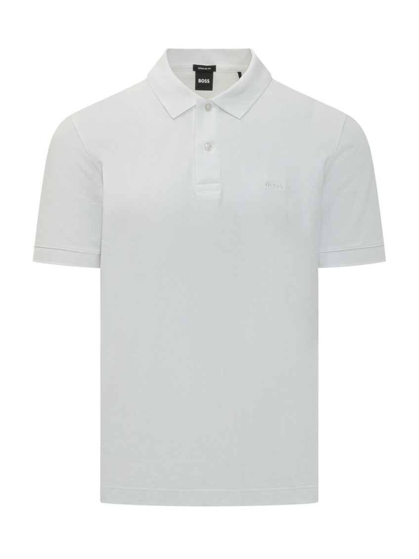 White Solid Shirt Collar T-Shirt 1