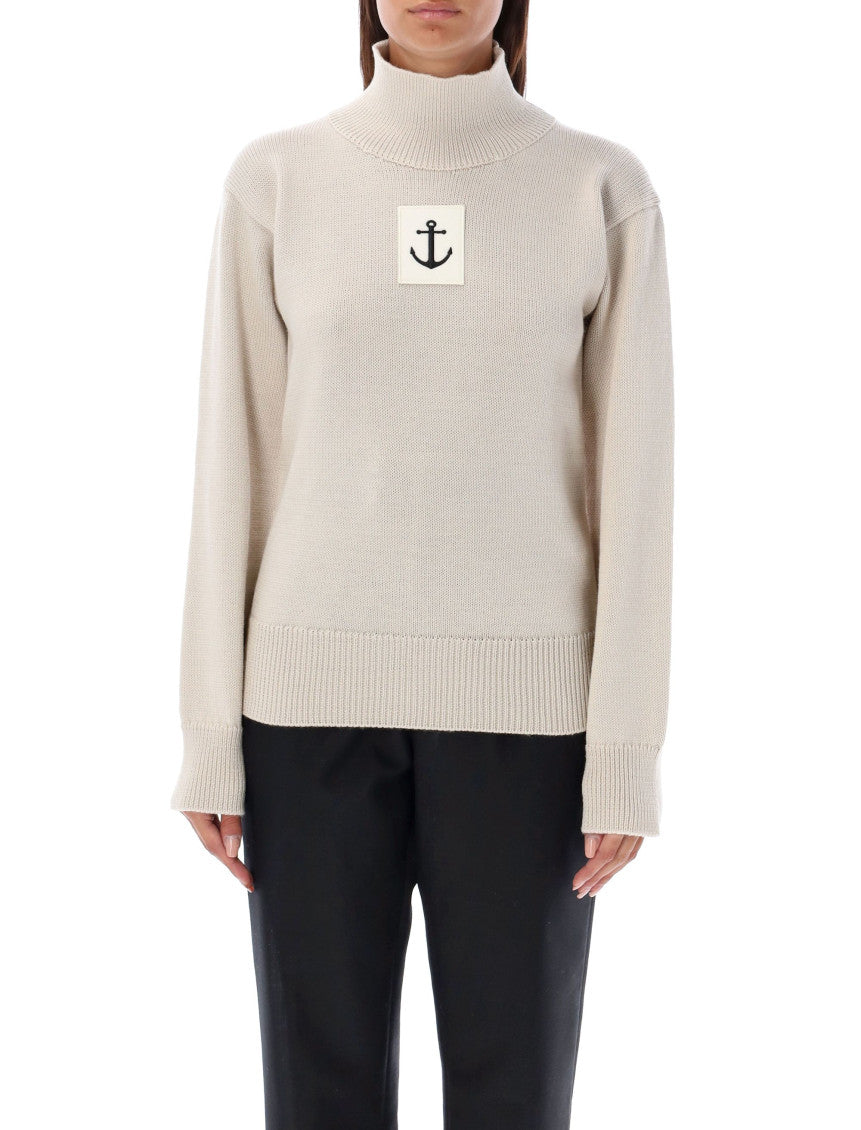 Natural Logo Patch Sweater 1