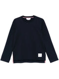 Navy Blue Long Sleeves Cotton T-Shirt 1