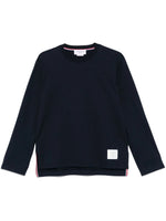 Navy Blue Long Sleeves Cotton T-Shirt 1