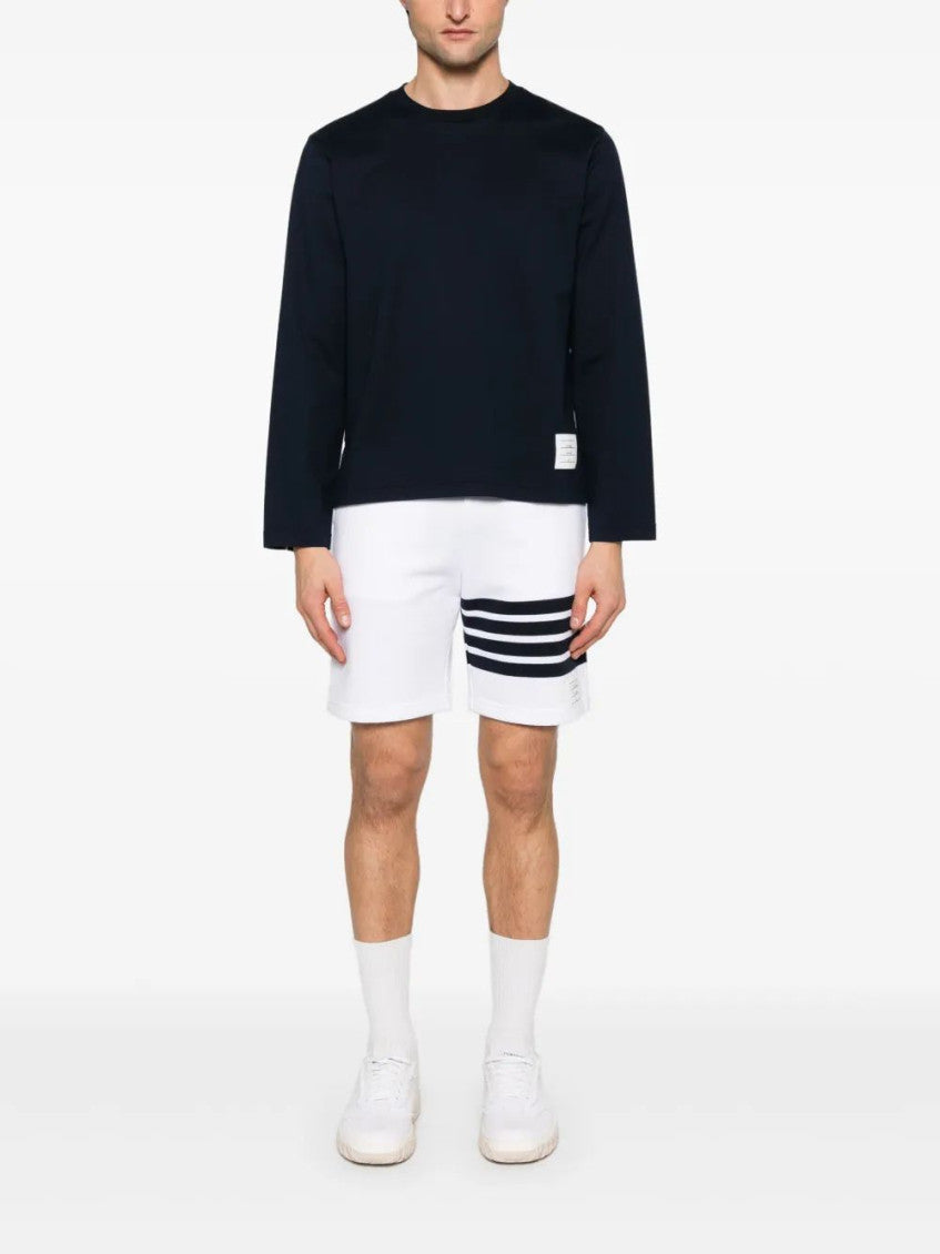 Navy Blue Long Sleeves Cotton T-Shirt 2