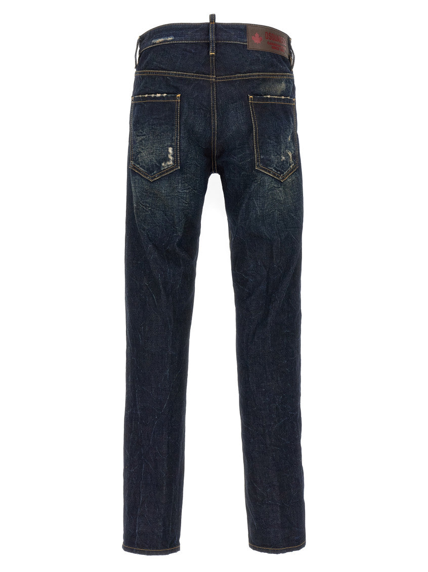Dark Blue Denim Jeans 2