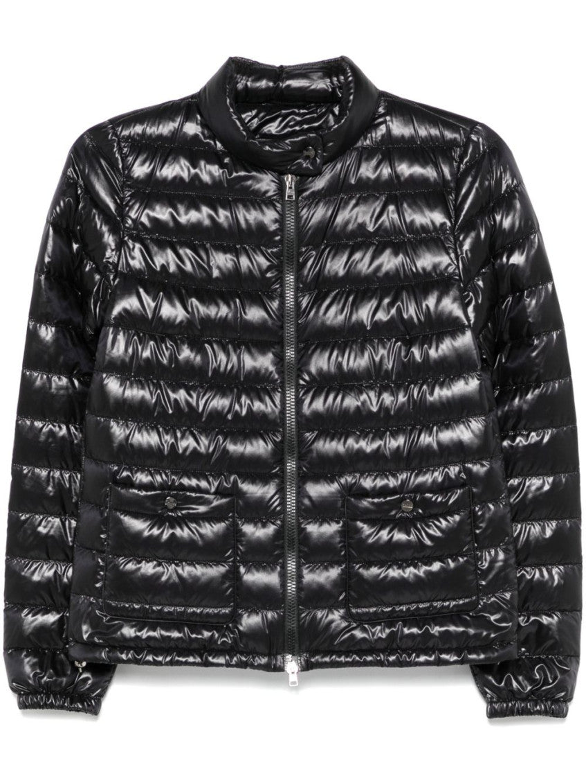 Black quilted puffer jacket 1