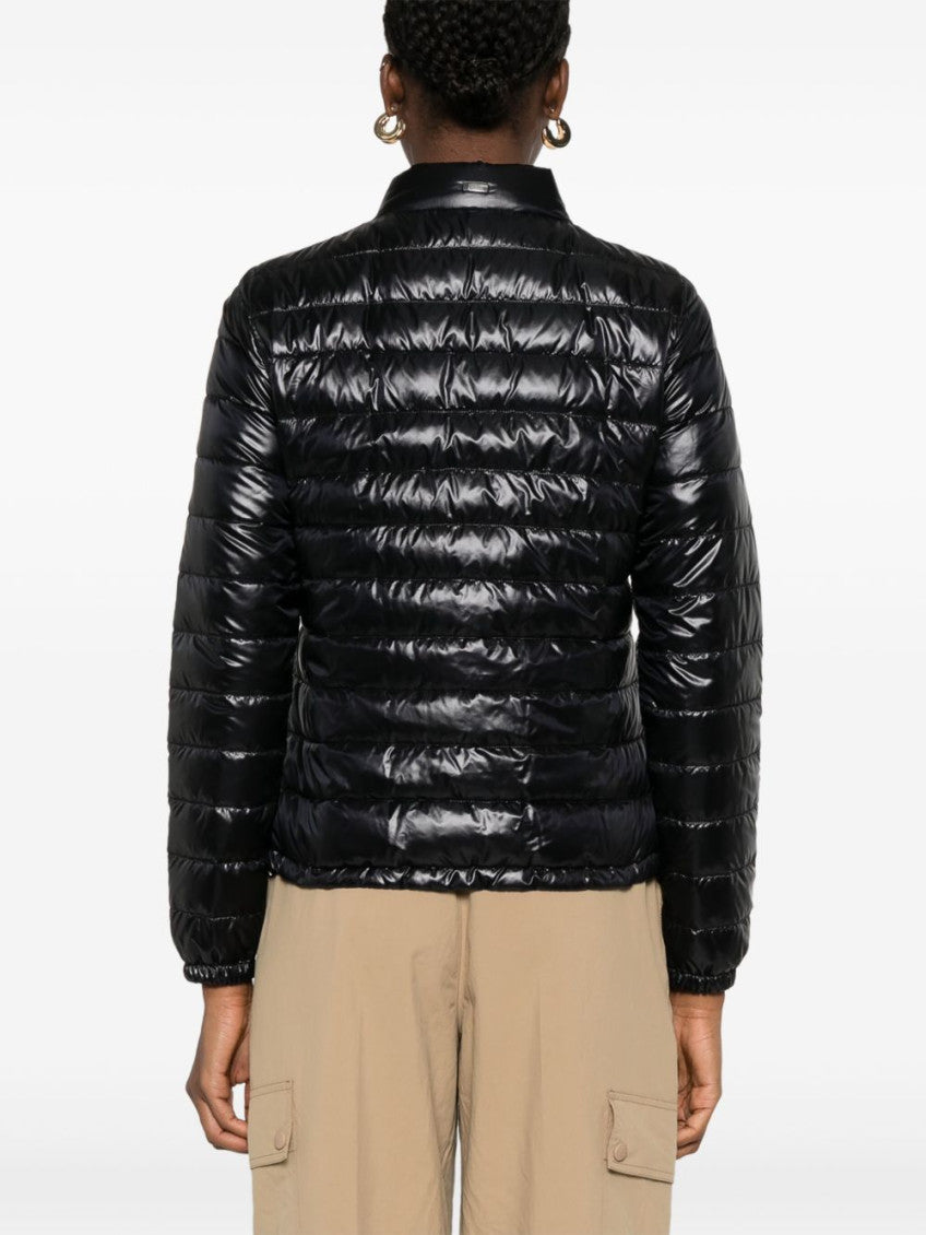 Black quilted puffer jacket 2