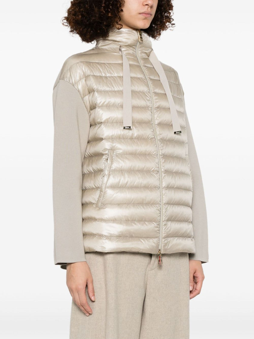 Beige panelled jacket 4