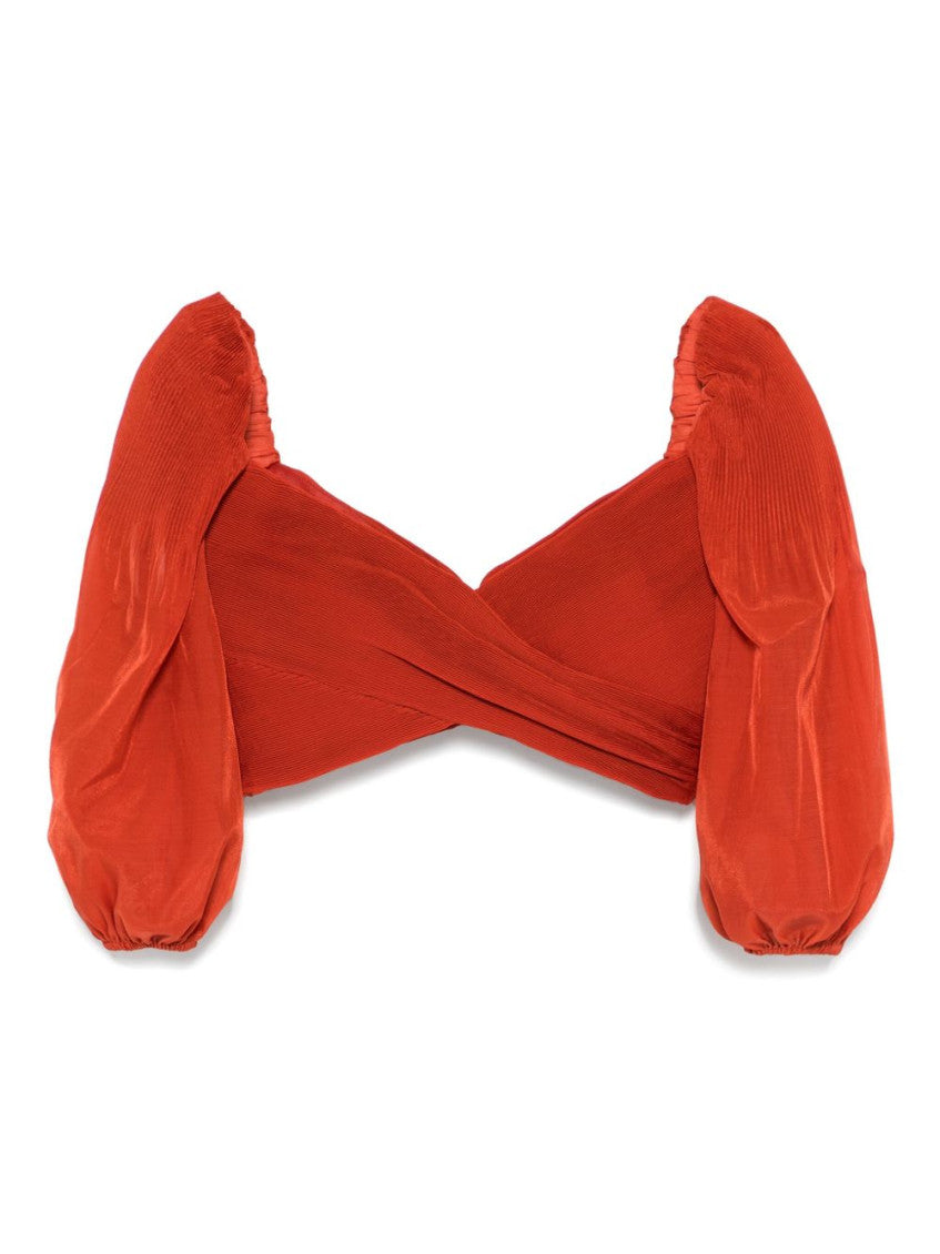 Red Pleated Top 1
