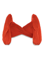 Red Pleated Top 1