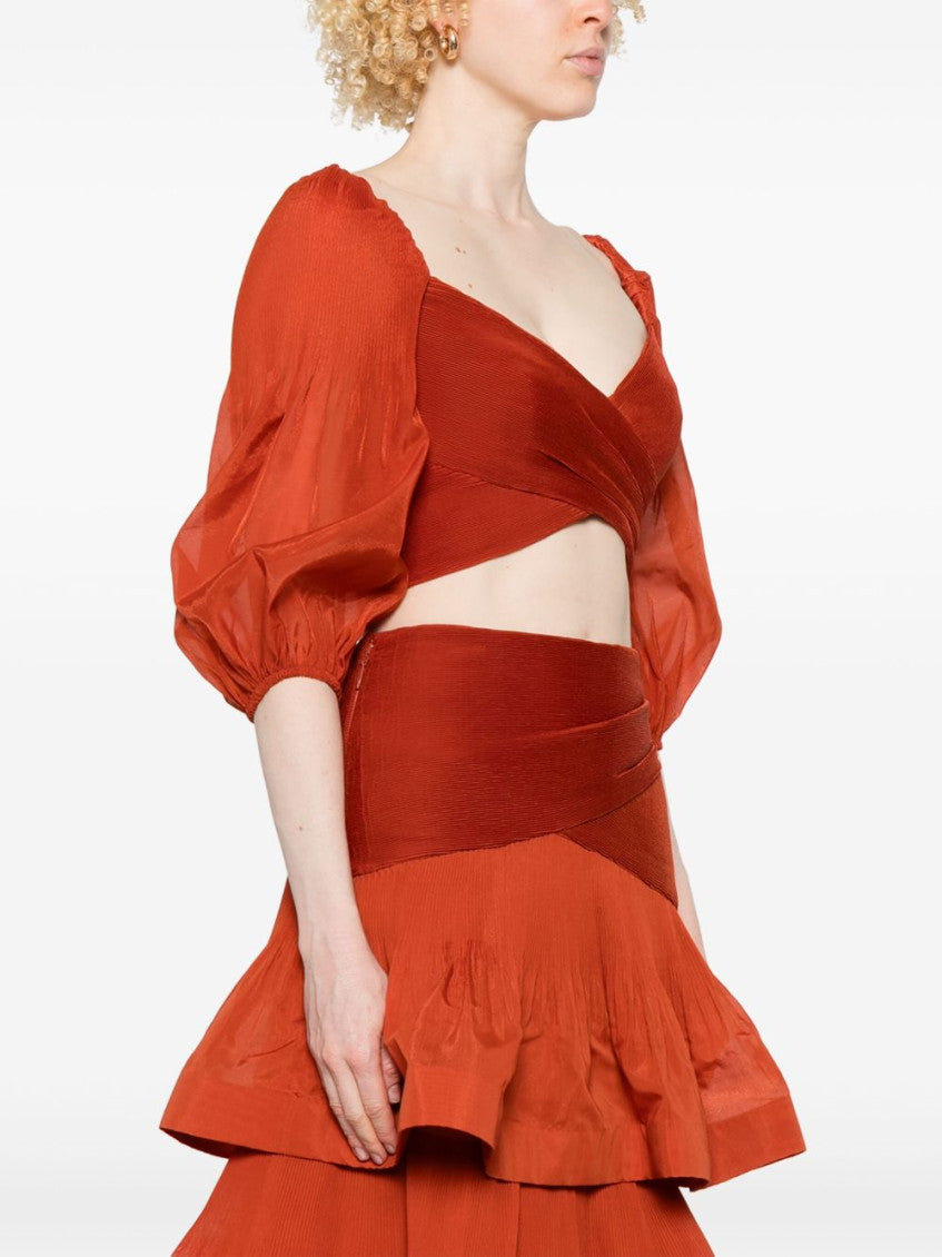 Red Pleated Top 4