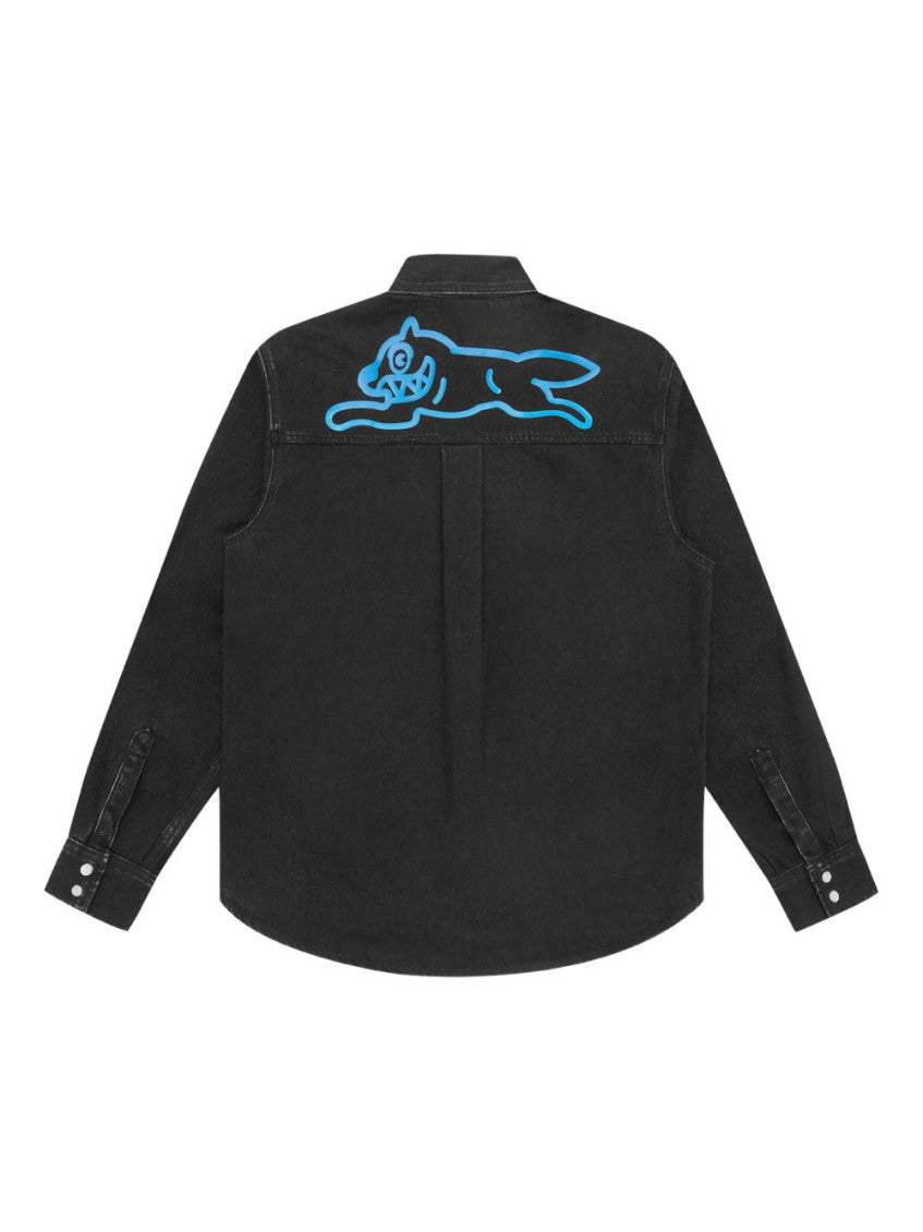 Black Long Sleeves Denim Shirt 3