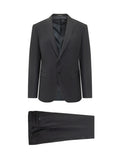 Black Notched Lapel Suit 1