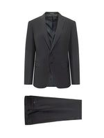 Black Notched Lapel Suit 1