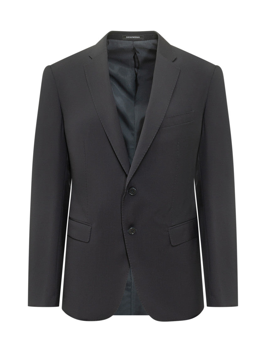 Black Notched Lapel Suit 2