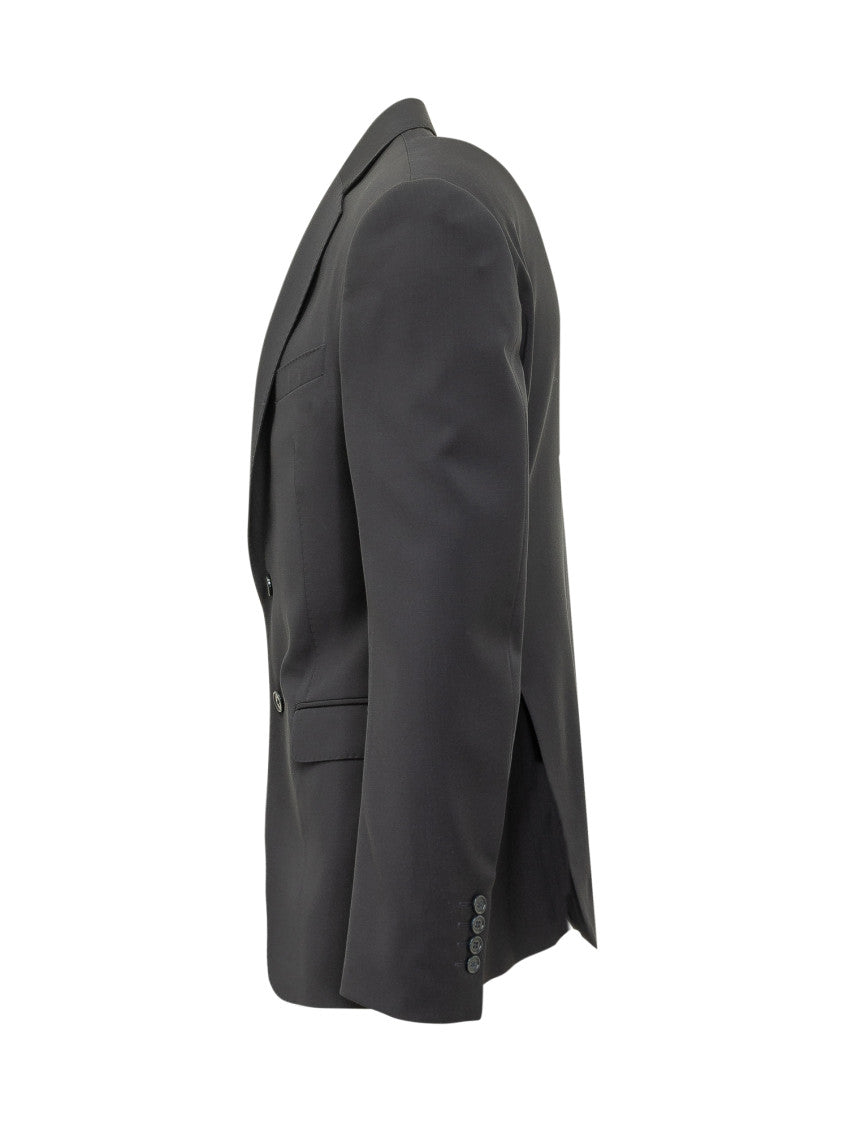 Black Notched Lapel Suit 4