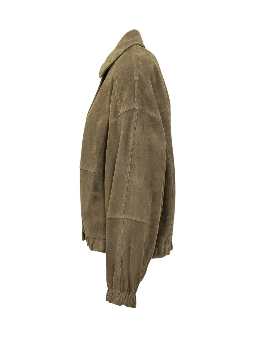 Olive Solid Shirt Collar Jacket 3