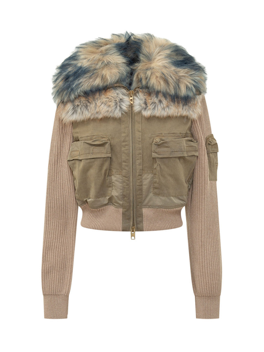 Brown Removable Collar Jacket 1