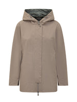 Beige Solid Hood Jacket 1