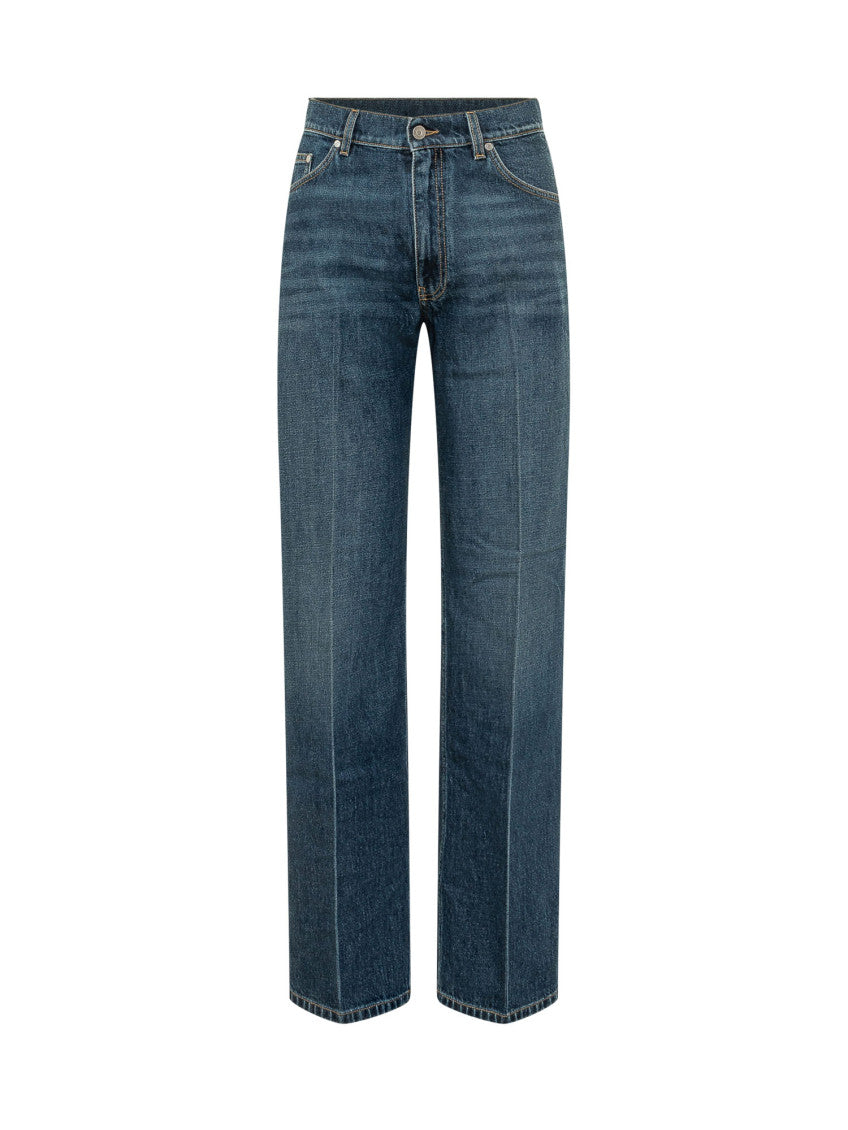 Blue Straight High Rise Jeans 1