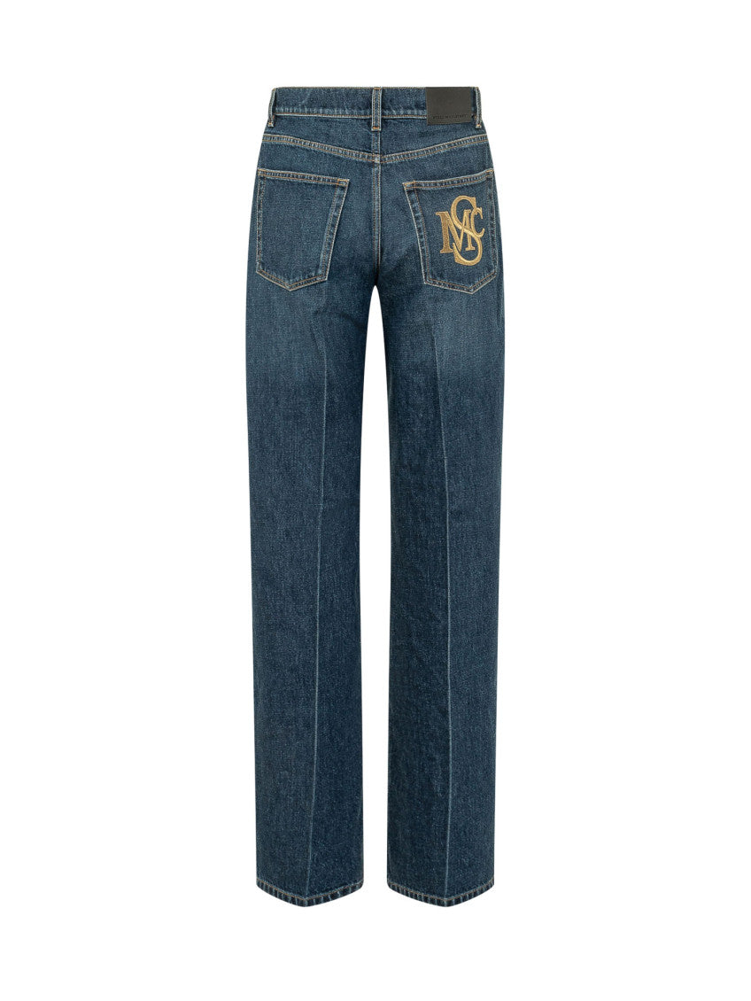 Blue Straight High Rise Jeans 2