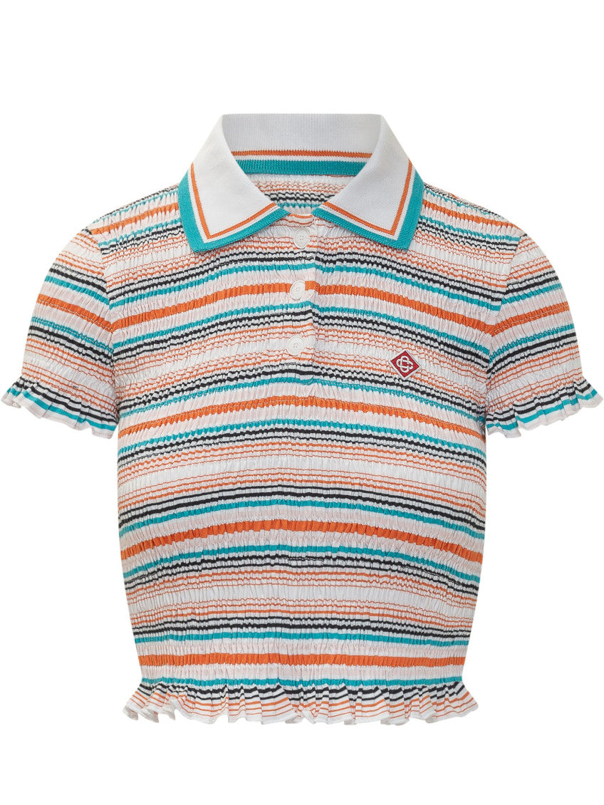 Multicolor Stripes Shirt Collar Polo 1