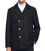Dark Navy Solid Trench Coat 1