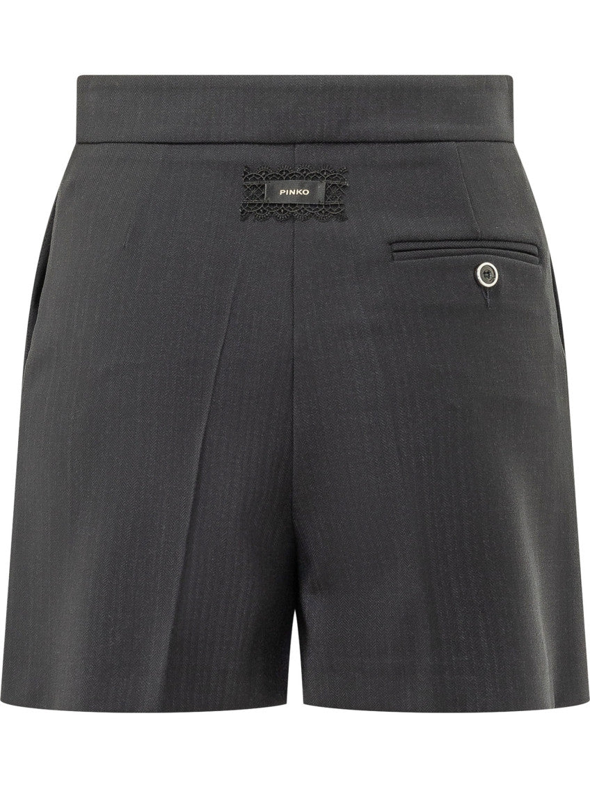 Navy Blue Solid Shorts 2