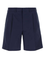 Navy Blue Solid Shorts 1