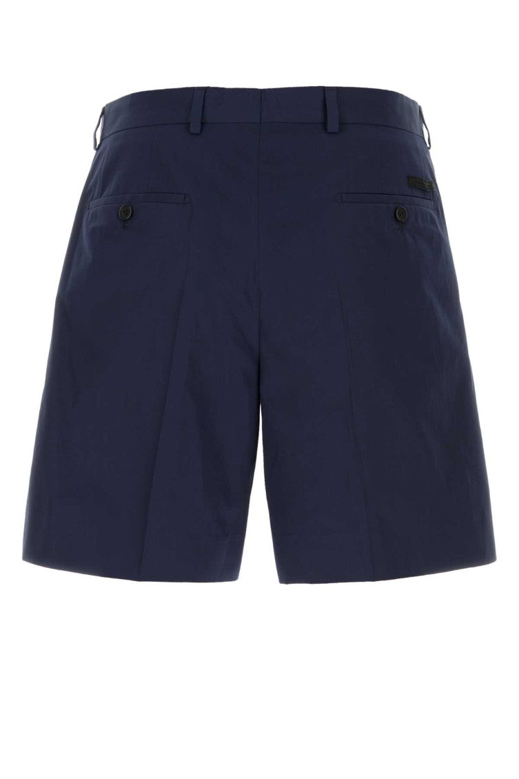 Navy Blue Solid Shorts 2