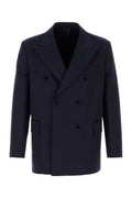 Navy Blue Peaked Lapel Blazer 1